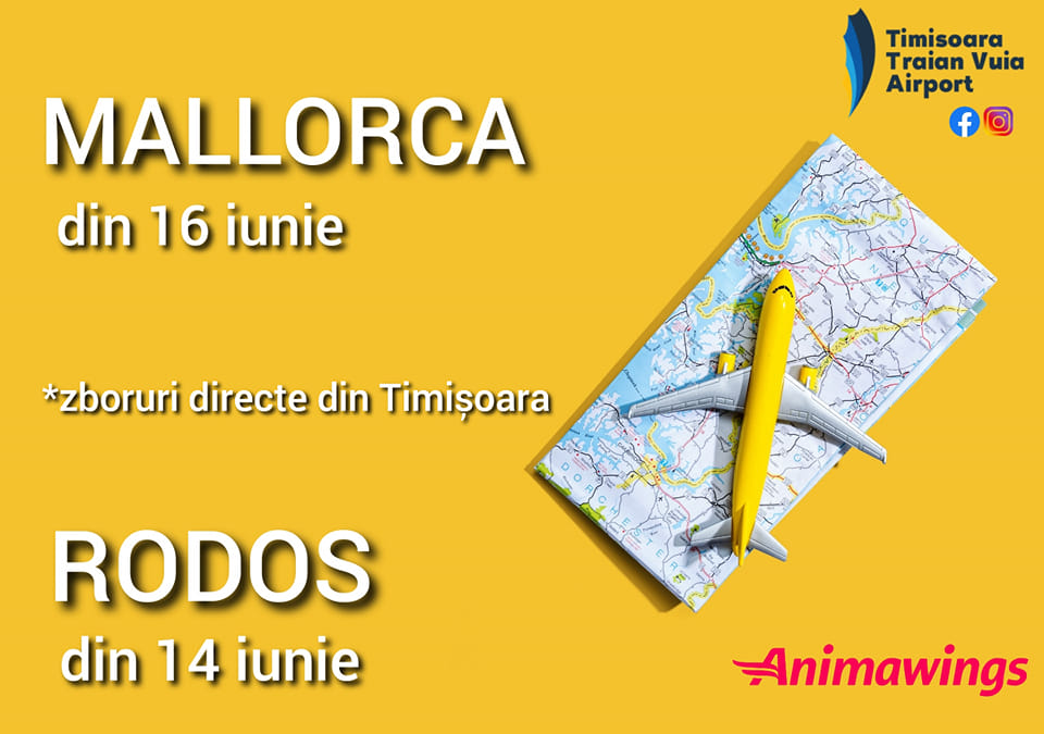 Vara asta poți pleca în vacanță spre Palma de Mallorca și Rodos cu zboruri directe din Timișoara