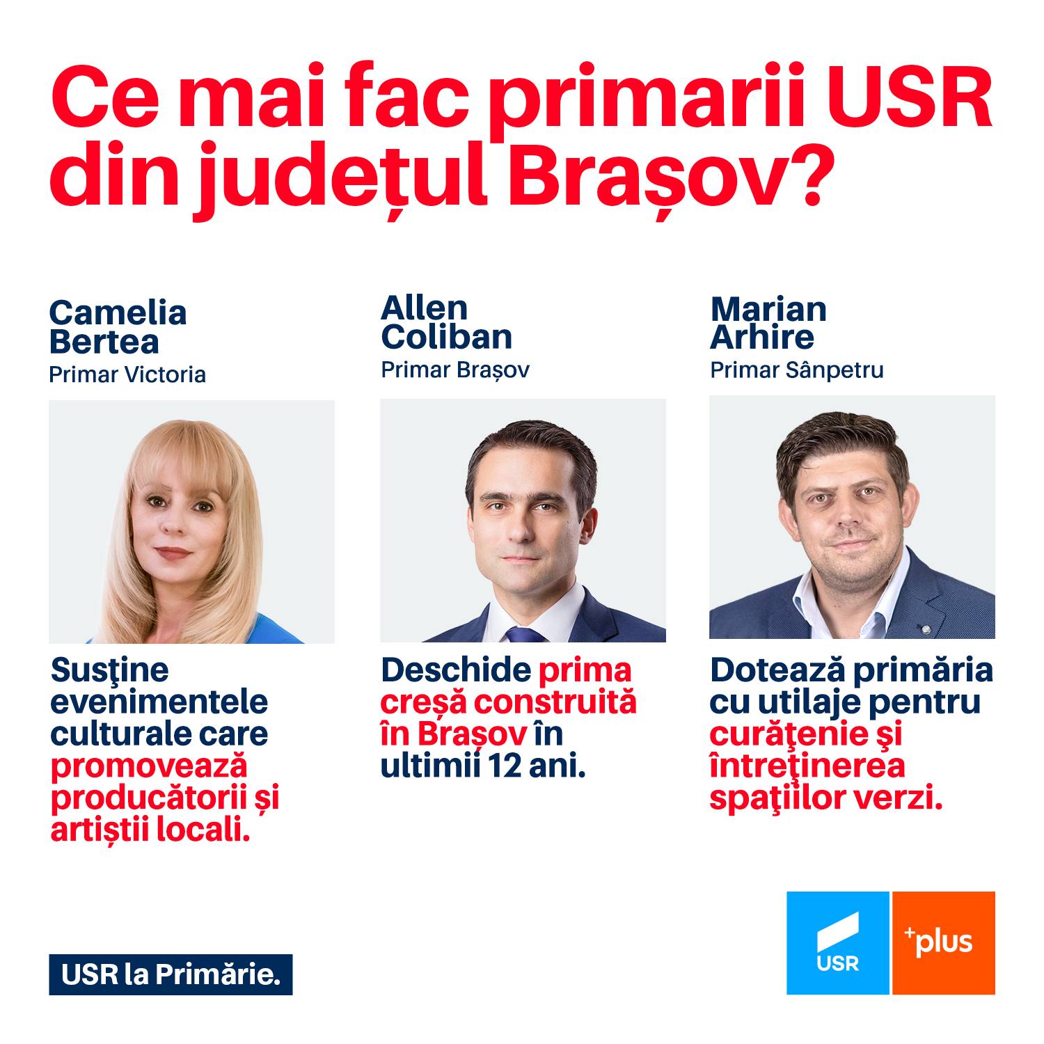 USR Brașov : Ce mai fac primarii USR din județul Brașov ?